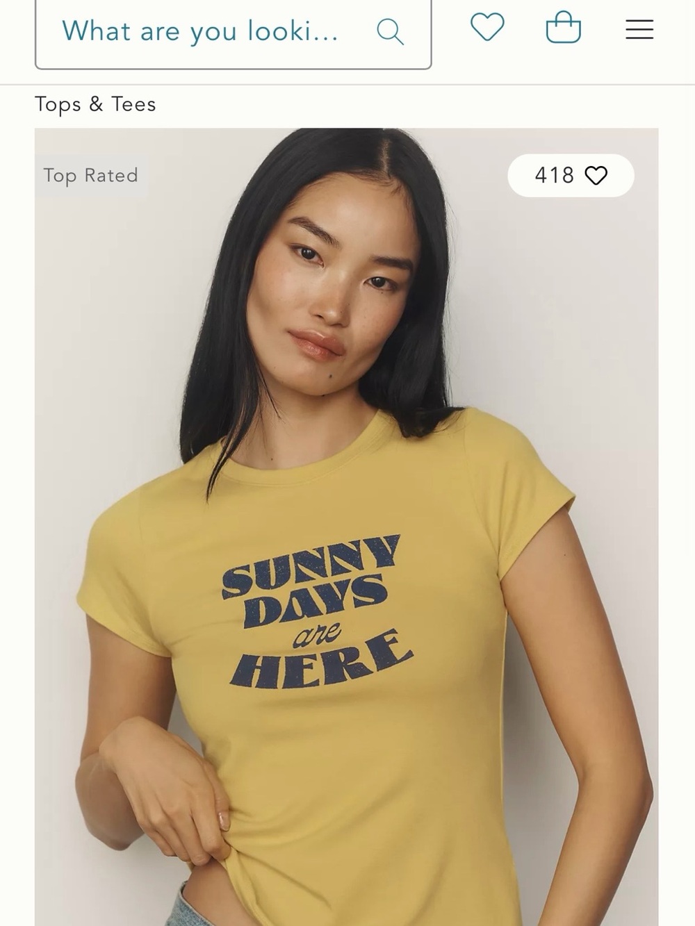 Maeve Anthropologie Sunny Days Are Here Yellow Graphic Tee